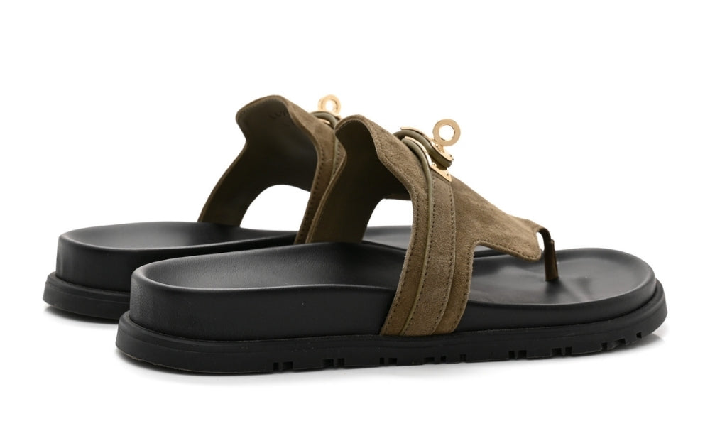 HERMES Empire sandal "Green"