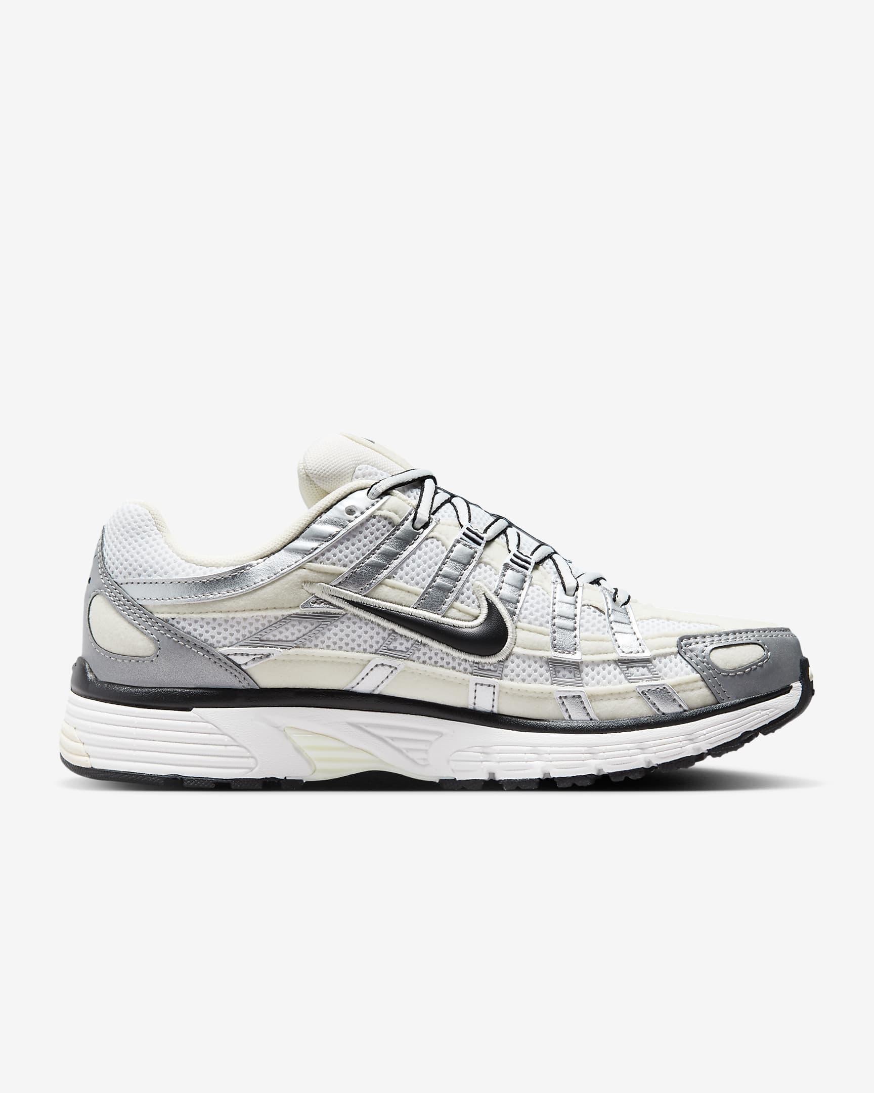 Nike P-6000 Summit White Metallic Silver