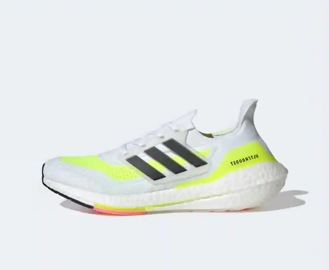 Adidas Ultra Boost 21 White Light Green