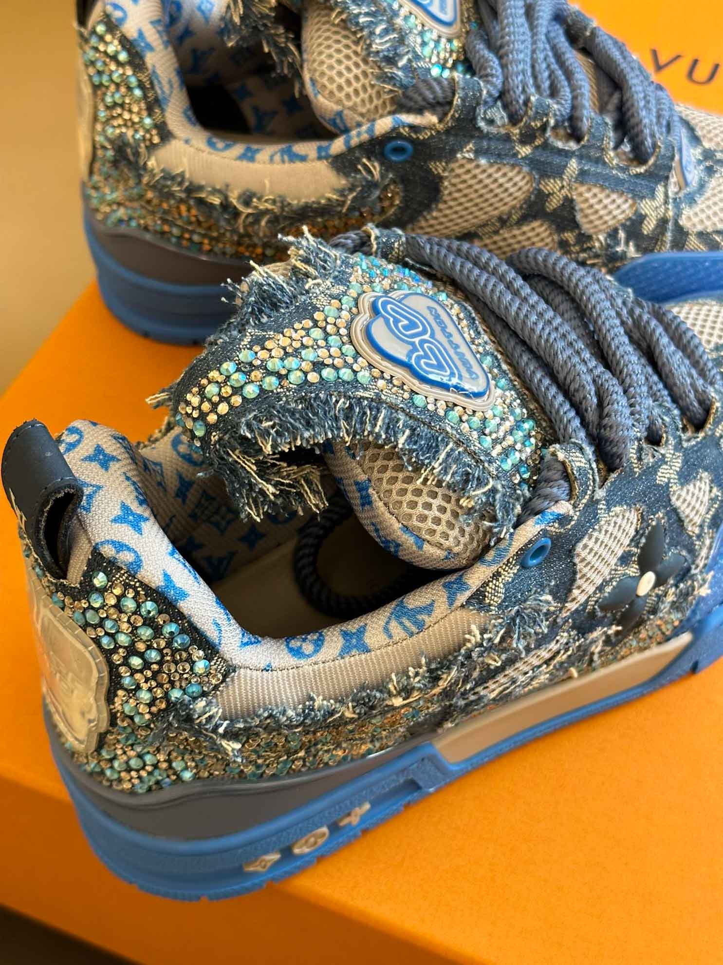 Louis Vuitton Skate Crystal – Blue Swarovski Monogram