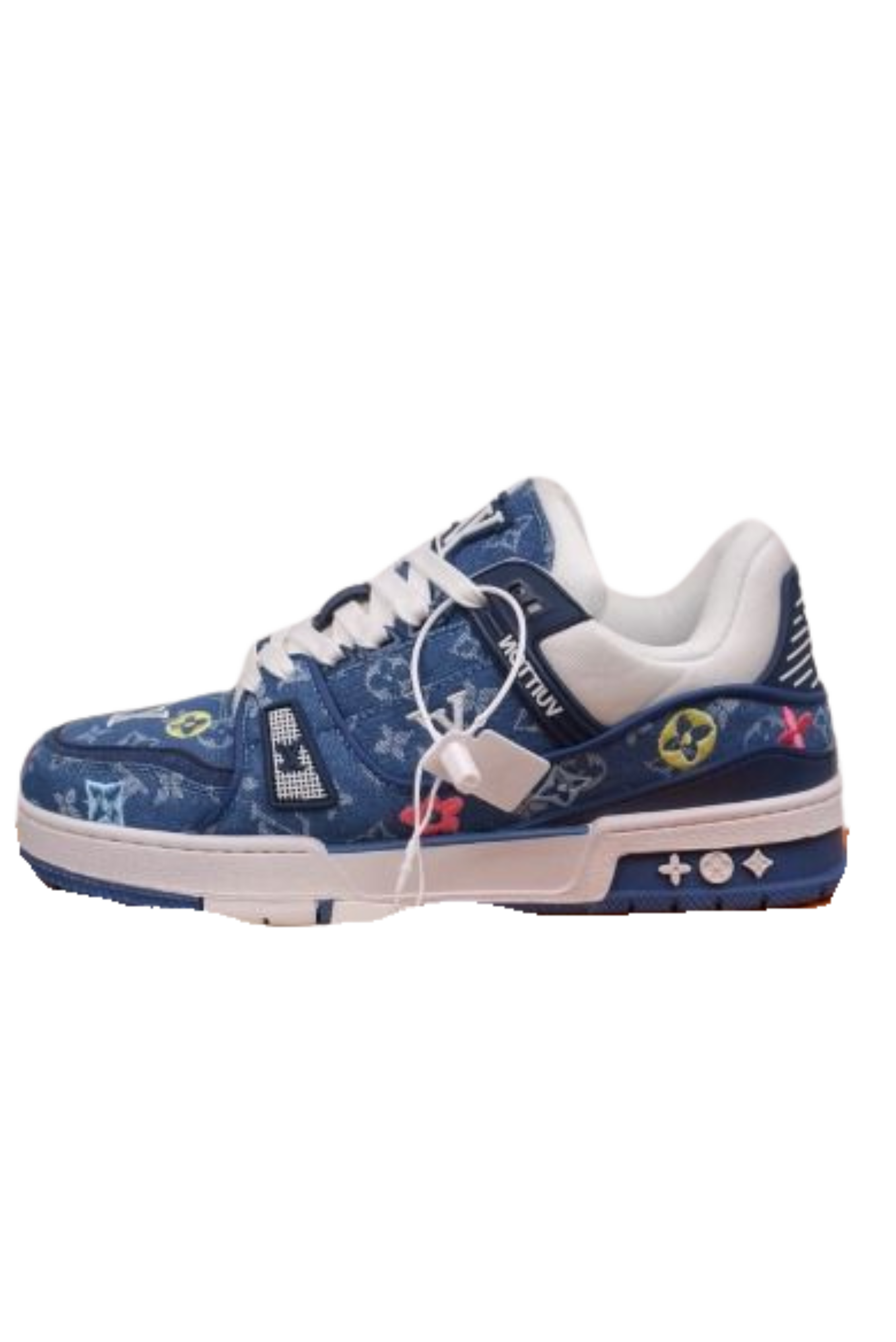 Louis Vuitton Trainer Blue Denim Embroidered